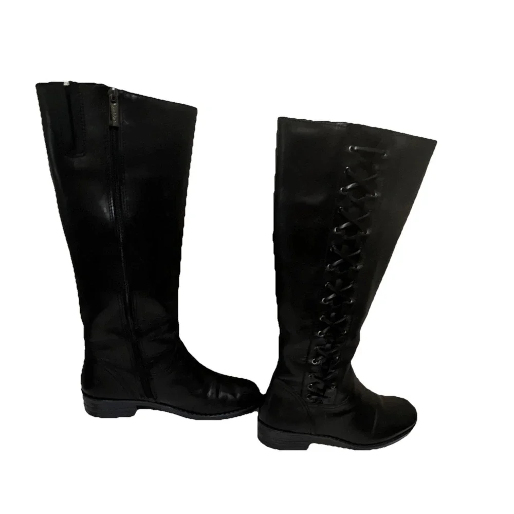 Nurture Kindall black Tall Riding Boots US Size 9.5 Leather Upper
